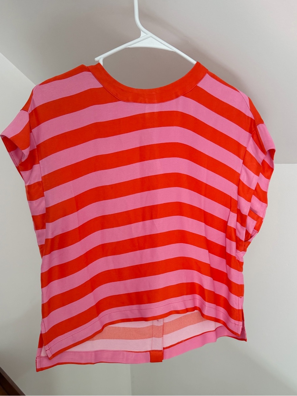 Maeve by Anthropologie Pink and Red Striped Top size XXS